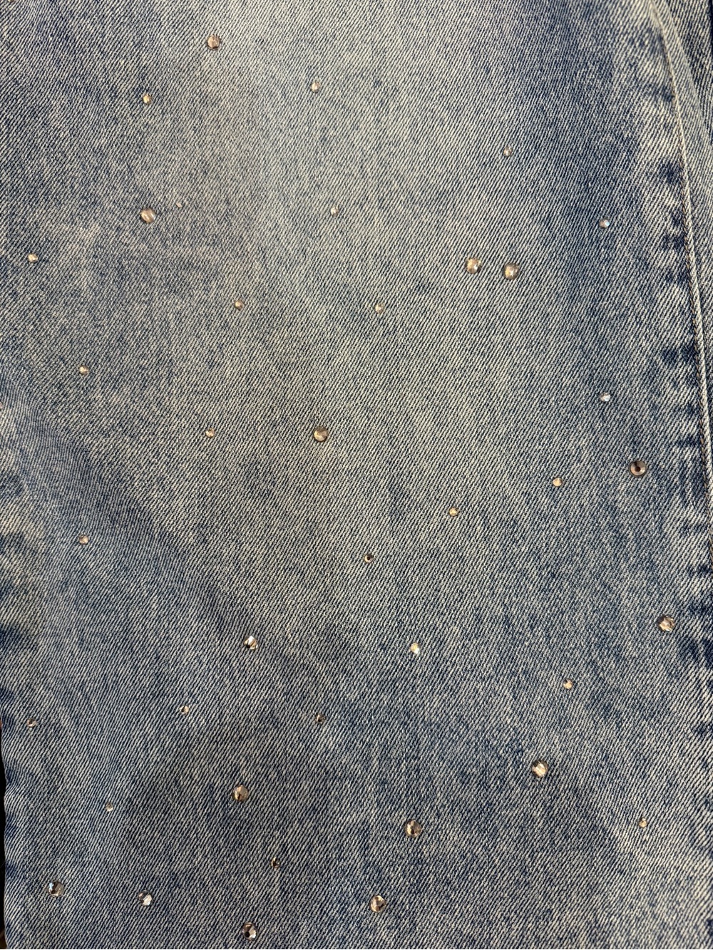 Edikted Rhinestone Low Rise Washed Jeans - Picture 8 of 8